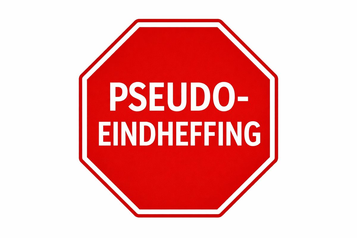 Waarschuwingsbord pseudo-eindheffing leaseauto